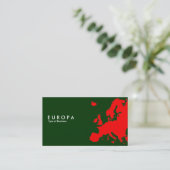 Carte De Visite EUROPA Rouge - Vert foncé (Debout devant)