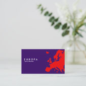 Carte De Visite EUROPA Rouge - Violet foncé (Debout devant)