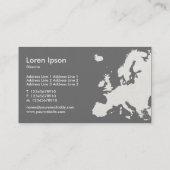 Carte De Visite EUROPA - Toile Style tenché (Dos)