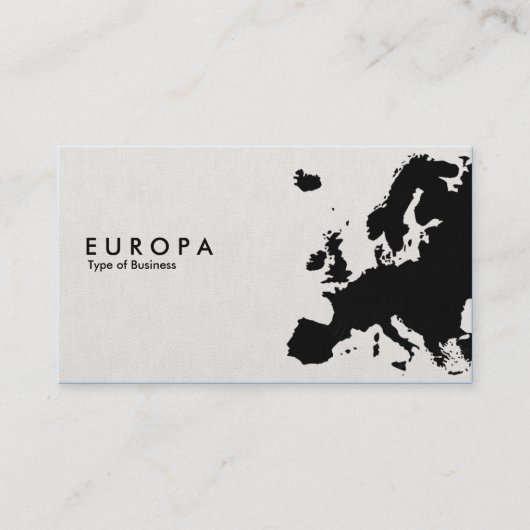 Carte De Visite EUROPA - Toile Style tenché (Devant)