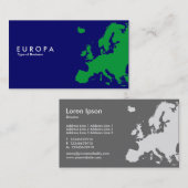 Carte De Visite EUROPA Vert - bleu foncé (Devant / Derrière)