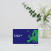 Carte De Visite EUROPA Vert - bleu foncé (Debout devant)