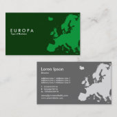 Carte De Visite EUROPA Vert - Vert foncé (Devant / Derrière)