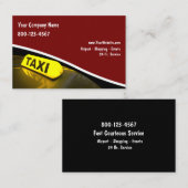 Carte De Visite Européen de chauffeur de taxi (Devant / Derrière)