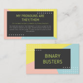 Carte De Visite "Eux/eux" intervention de pronom (prière) (Devant / Derrière)