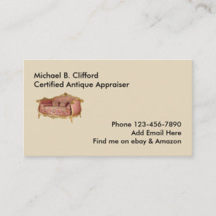 Carte De Visite Évaluateur de simples antiquités