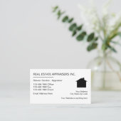Carte De Visite Évaluateur Immobilier Design Simple (Debout devant)