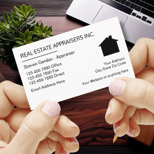 Carte De Visite Évaluateur Immobilier Design Simple