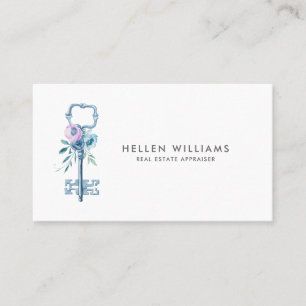 Carte De Visite -Évaluateur immobilier Floral Key