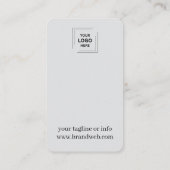 Carte De Visite Évaluation Client Code QR Style Commercial Gris (Dos)