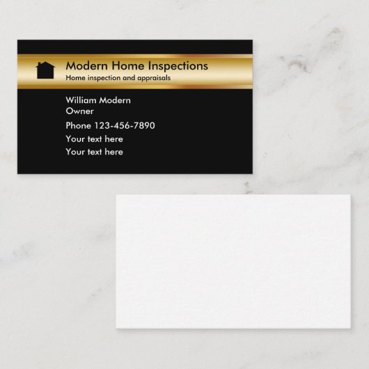 Carte De Visite Évaluations à la maison chiques d'inspection (Devant / Derrière)