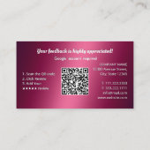 Carte De Visite Évaluations et évaluations Google (Dos)