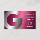 Carte De Visite Évaluations et évaluations Google (Devant)