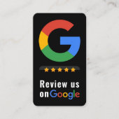Carte De Visite Évaluer Google Avis QR Code Évaluations Google (Devant)