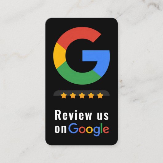 Carte De Visite Évaluer Google Avis QR Code Évaluations Google (Devant)