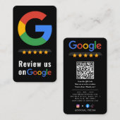 Carte De Visite Évaluer Google Avis QR Code Évaluations Google (Devant / Derrière)