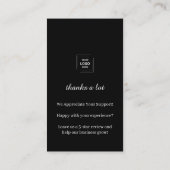 Carte De Visite Évaluez-nous QR Évaluation Style Professionnel Noi (Dos)