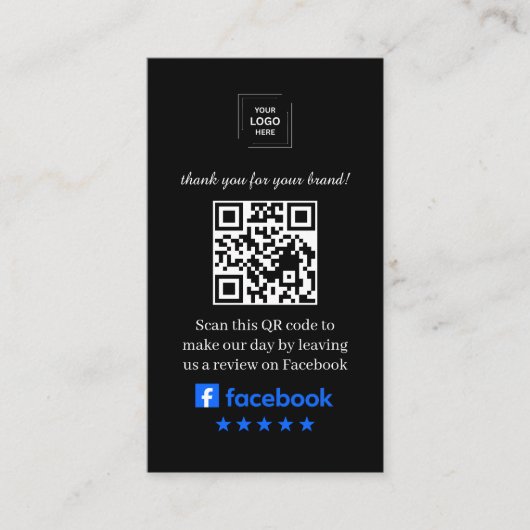 Carte De Visite Évaluez-nous QR Évaluation Style Professionnel Noi (Devant)