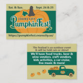 Carte De Visite Evans City PumpkinFest 2022 (Devant / Derrière)