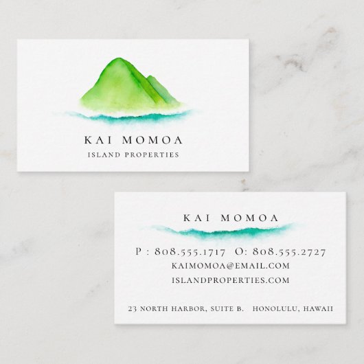 Carte De Visite Évasion d'île (Devant / Derrière)