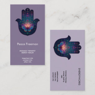 Carte De Visite Éveil du Lotus Dessin de la Main Hamsa