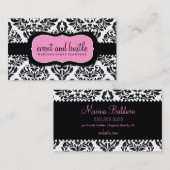 Carte De Visite Événement 311 et damassé de blanc de mouvement (Devant / Derrière)