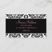 Carte De Visite Événement 311 et damassé de blanc de mouvement (Dos)