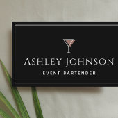 Carte De Visite Événement Bartender Cocktail Icon Sommelier Classi