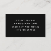 Carte De Visite Événement Bartender Cocktail Icon Sommelier Classi (Dos)