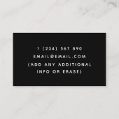 Carte De Visite Événement Bartender Cocktail Mixologue Rouge et No (Dos)