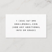 Carte De Visite Événement Bartender Mixologue Sommelier Classique  (Dos)