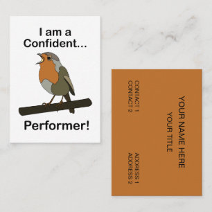 Carte De Visite Événement de karaoké Robin Bird Confident Performe