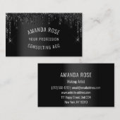 Carte De Visite Événement de maquillage professionnel moderne Blac (Devant / Derrière)