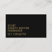 Carte De Visite Événement de vente aux enchères Modern Bold, Silen (Devant)