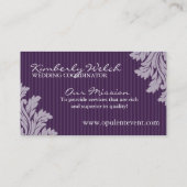 Carte De Visite Événement opulent - coutume (Dos)