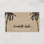 Carte De Visite Événement Organisateur Tropical (Devant)