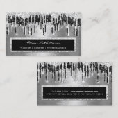 Carte De Visite Événement professionnel Eyelash Silver Black Drive (Devant / Derrière)