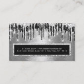 Carte De Visite Événement professionnel Eyelash Silver Black Drive (Dos)