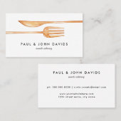 Carte De Visite Événement Restauration Cuisine Ustensiles culinair (Devant / Derrière)