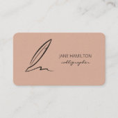 Carte De Visite Événement spécial de mariage de calligraphe (Devant)