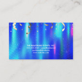 Carte De Visite Événements Balloirs de fête | Abstrait bleu Confet (Dos)