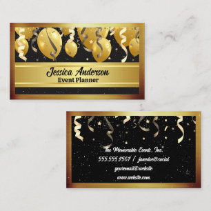 Carte De Visite Événements Balloirs de fête Confetti Étoiles