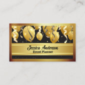 Carte De Visite Événements Balloirs de fête | Confetti | Étoiles (Devant)