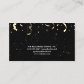 Carte De Visite Événements Balloons de fête et Confetti (Dos)