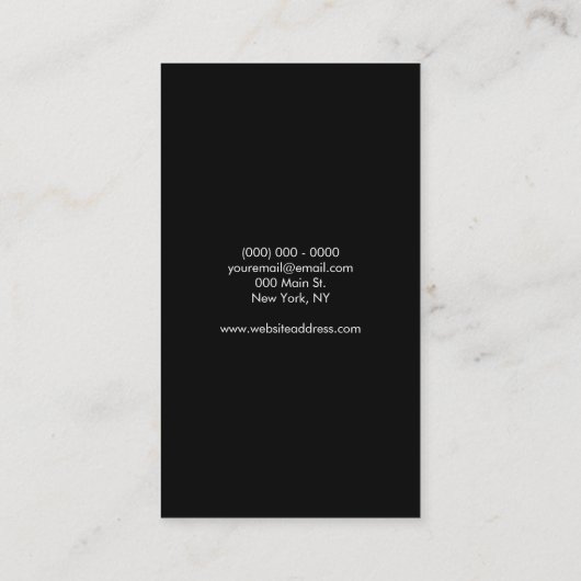 Carte De Visite Événements Bartender (Dos)