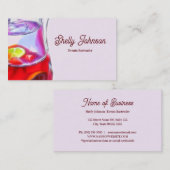 Carte De Visite Événements Bartender Fiesta Aquarelle Rouge Sangri (Devant / Derrière)