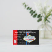 Carte De Visite Événements de planificateur de partie de Las Vegas (Debout devant)