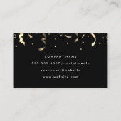 Carte De Visite Événements Parti Popper et Confetti (Dos)