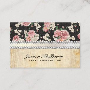 Carte De Visite Événements spéciaux et Motif à fleurs élégant
