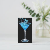 Carte De Visite Événements tendance Bartender Exotic Blue Splash (Debout devant)